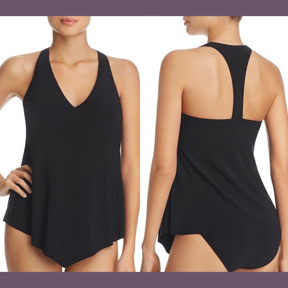 NWT $116 Magicsuit Taylor Underwire Racerback Tankini Top in Black [SZ 8‎ ]
